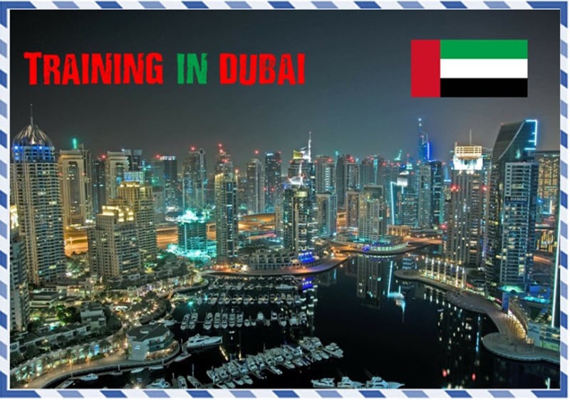 Back of Training in Dubai postcard