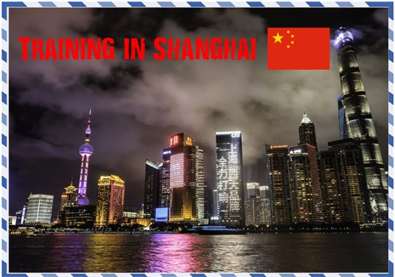 Back of Training in Shanghai postcard