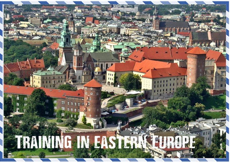 Back of Training in Eastern Europe postcard