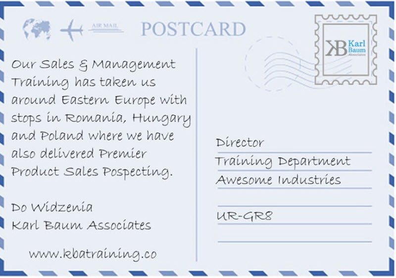 Face of Training in Eastern Europe postcard