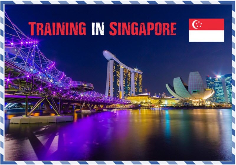 Back of Training in Singapore postcard